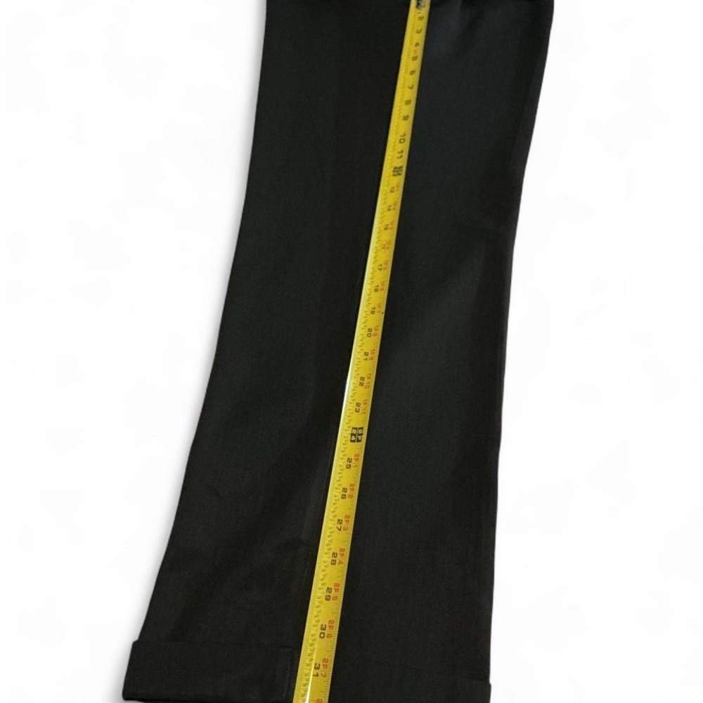 Classic‎ Fit Pleated Dress Pants Mens 36x34 Black Excellent Herringbone Cuffed - Picture 3 of 7